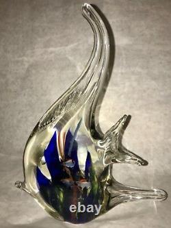 Vtg Murano Art Glass Fish Aquarium Coral Reef Sea Sculpture Beautiful 9