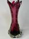 Vtg Murano Glass Archimede Seguso Sommerso Bullicante Purple Bubble Finger Vase