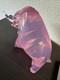 Vtg Murano Glass Bull Sculpture Pink Neodymium Alexandrite MCM 4.3lbs 7 AS IS