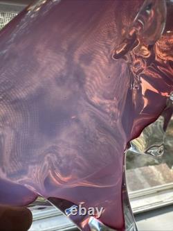 Vtg Murano Glass Bull Sculpture Pink Neodymium Alexandrite MCM 4.3lbs 7 AS IS