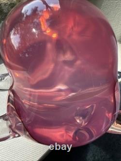 Vtg Murano Glass Bull Sculpture Pink Neodymium Alexandrite MCM 4.3lbs 7 AS IS