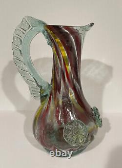 Vtg Murano Glass Vase Pitcher Ercole Barovier Toso Venetian Italian Italy Rare