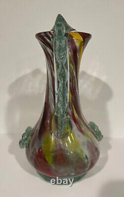 Vtg Murano Glass Vase Pitcher Ercole Barovier Toso Venetian Italian Italy Rare