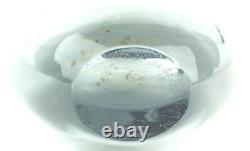 Vtg Murano  Midcentury Modern Teardrop Art Glass Vase Clear Smoky Gray 6.75