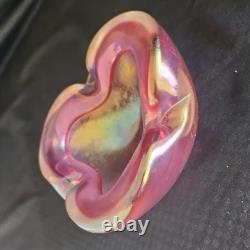 Vtg. Murano Tri-lobed Decorative Glossy hand blown bowl