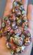 Vtg. Murano Venetian Millefiori Glass Oval Beaded Necklace 26/28in. Est. Opera