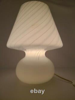 Vtg Murano Vetri Glass Mushroom Table Lamp Mid Century Modern MCM W Original Tag