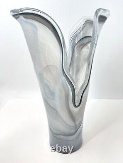 Vtg Murano Vetro Eseguito Secondo La Tecnica Dei Maestri Di Art Glass Lily Vase