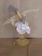 Vtg Salviati Murano Glass Gold Dust Hummingbird Feeding on Flower Figurine 10.5