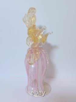 Vtg Venetian Glass Lady Figurine, Possibly Murano
