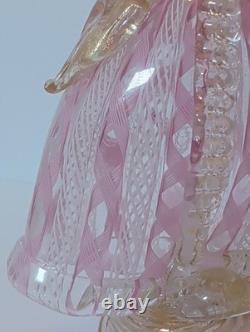 Vtg Venetian Glass Lady Figurine, Possibly Murano