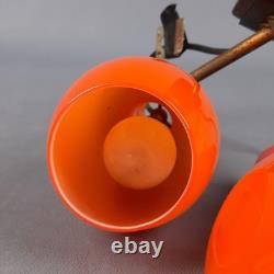 Wall Lamp Eye-Catching Murano Glass Orange White Space Age Vintage 60s