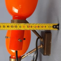 Wall Lamp Eye-Catching Murano Glass Orange White Space Age Vintage 60s