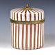 XL Vintage Italy Murano copper aventurine Art Glass hinged Box brass gilt mounts
