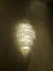 XL Vintage Murano Glass Wall Sconce Tronchi (several available) chrome 60s 70s