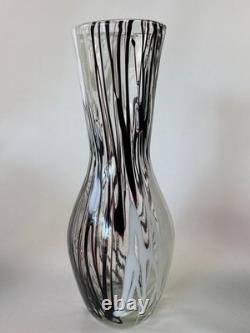 XL vintage Murano Glass vase handmade art glass hand blown c. 1960+ ground bottom