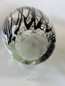 XL vintage Murano Glass vase handmade art glass hand blown c. 1960+ ground bottom