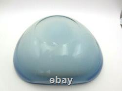 XXL Mid century blue & alabastro poli seguso era murano sommerso art glass bowl